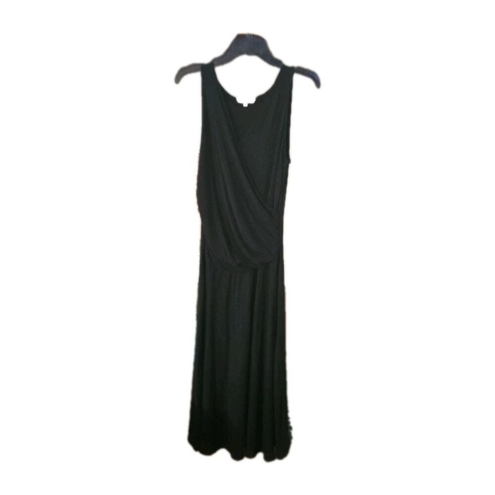 Cabi Dress Women's Size Medium Black Draped Upper Part Stretch